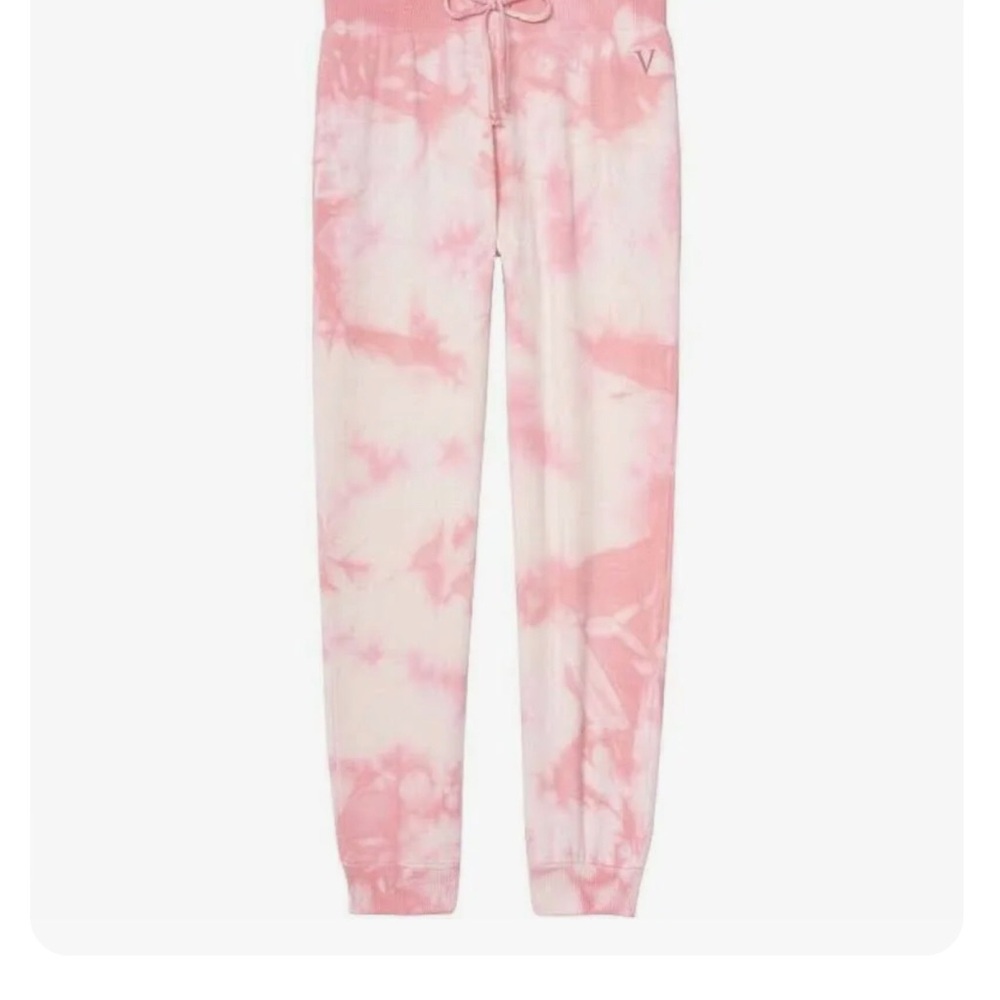 NWOT Victoria’s Secret Heavenly Supersoft Modal Jogger in Tie-Dye Pink Size Lg
